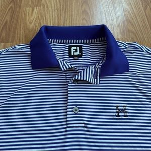Footjoy Golf Polo Men’s Medium Striped Unknown Logo